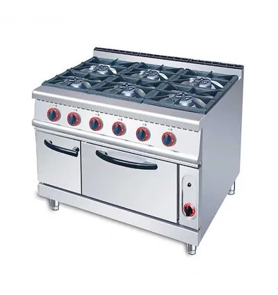 Generic Commercial Freestanding Cooker Gas Range Stove Stand Type with Oven 6 Head