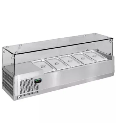 Generic Commercial Bain Marie Table Top for Fruits/Salad 5 Cold Pots