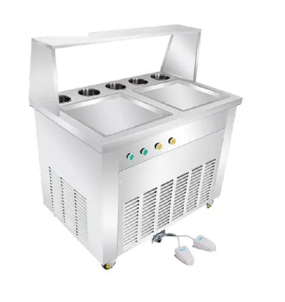 Generic Commercial Ice Cream Rolls Machine Double Pan