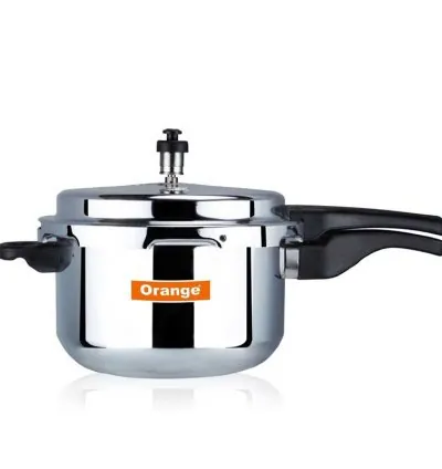Orange Pressure Cooker 5L Deluxe Aluminium Outer Lid O-5