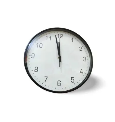 Generic High Quality Fashionable/Elegant Simple Design Medium Size Battery Operated Round Shaped Analog Silent Quartz Wall Clock Black/White N78628