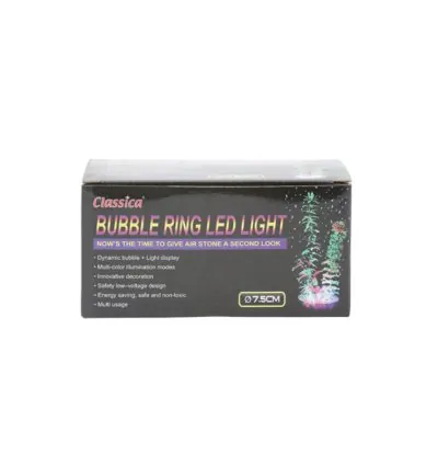 Classica Bubble Ring LED Light 7.5cm with Dynamic Bubble & Light Display (Multicolour)