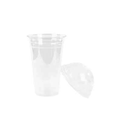 Khaleej Pack Clear Pet Glass 16 OZ with Dome Lid (Pack of 1000)