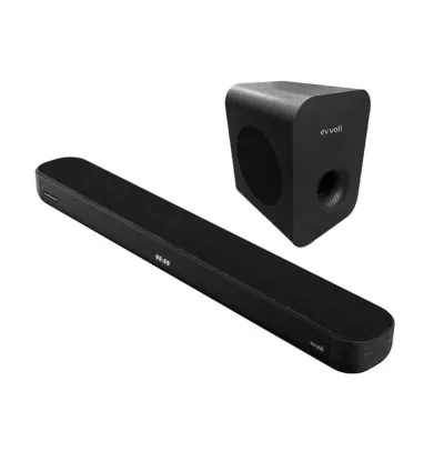 Evvoli 2.1ch Soundbar With Wireless Subwofer Bluetooth and LED Display 320W Black SB321B