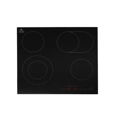 Evvoli Ceramic Hob 4 Burners Soft Touch Control with 9 Stage Power Setting 6600W CH604B