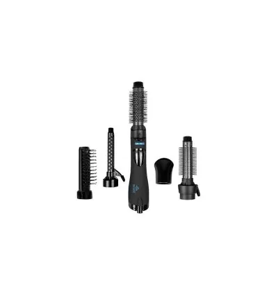 Evvoli Hair Straightener Curler Brush 6in1 Cool Shot 1200W EVHC-AS1200B