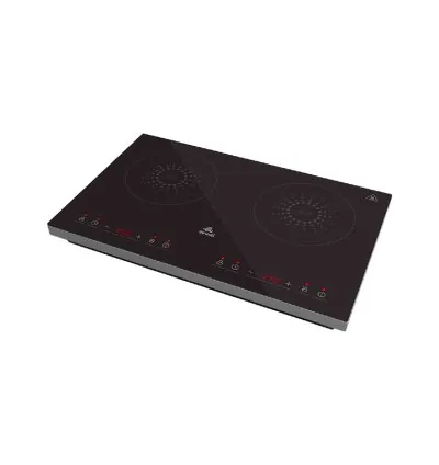 Evvoli Induction Hob 2 Burner Soft Touch Control with 9 Stage Power Setting 3500W IH201B