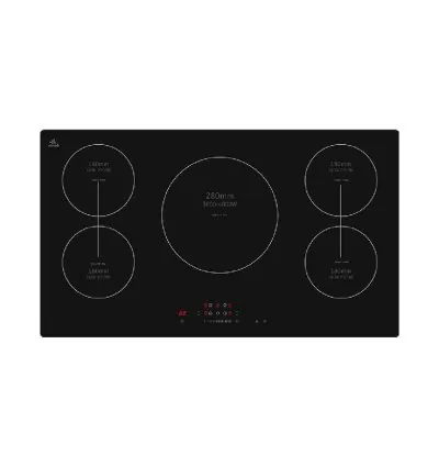Evvoli Induction Hob 5 Burners Soft Touch Control With 9 Stage Power Setting 9700W IH905B