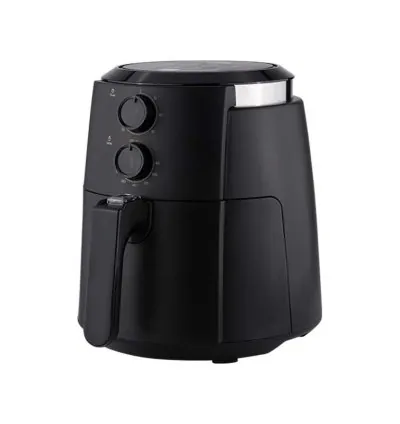 Evvoli Manual Air Fryer 1500W 4L with Adjustable Temperature & High Speed Air Circulation Black EVKA- AF4001BS