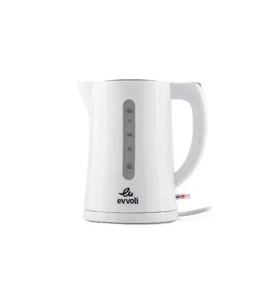 Evvoli Concealed Coil Electric Kettle 1.7L with BPA Free Plastic 2200W EVKA-KE17LW