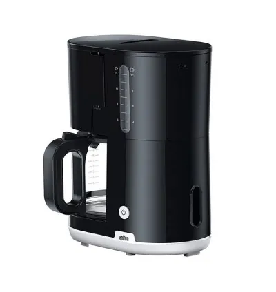 Braun Coffee Maker Breakfast 1, 1000W Black AromaCafe OptiBrew System Automatic Shut Off Coffee Maker for up to 10 Cups KF101AI