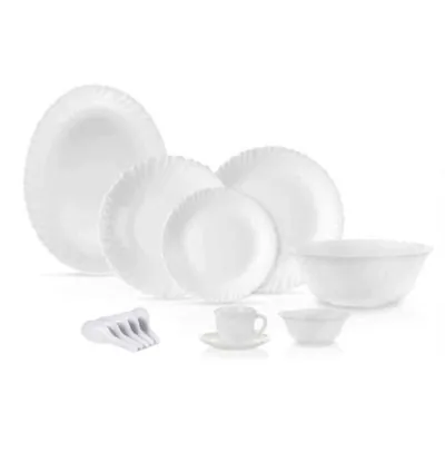 La Opala Dinner Set White Classique 38 Pieces LC038