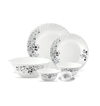 La Opala Dinner Set Mystrio Black Classique 20 Pieces LM020