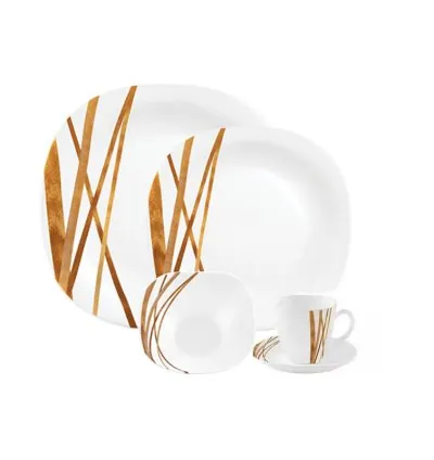 La Opala Dinner Set Quadra Golden Shades 20 Pieces LG020