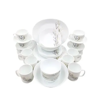 La Opala Dinner Set Flowered Golden Fall Ivory 44pcs 0916