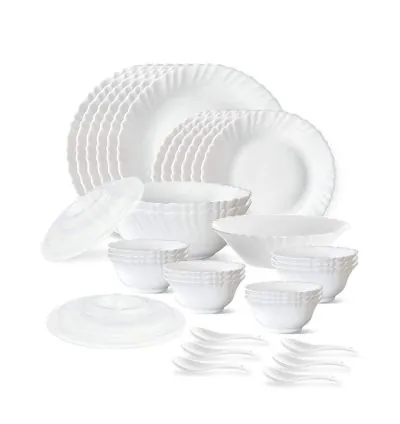 La Opala Dinner Set White Classique 47 Pieces LC047