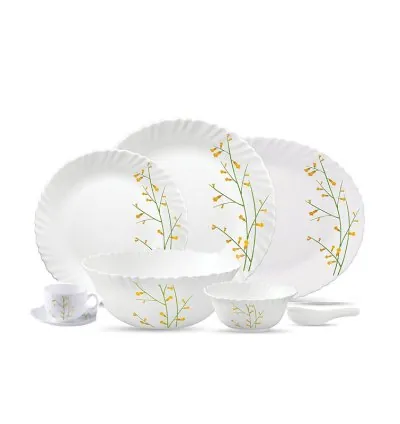 La Opala Dinner Set Citron Weave Classique 38 Pieces LW038