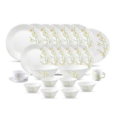 La Opala Dinner Set Citron Weave Classique 47 Pieces LW047