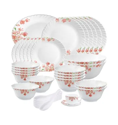 La Opala Dinner Set Aster Pink Classique 44 Pieces LP044