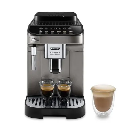 De'Longhi Magnifica EVO Bean to Cup Fully Automatic Coffee Machine Traditional Milk Frother Built In Grinder 100% Arabica Whole Coffee Beans ECAM290.42.TB Titanium & Black