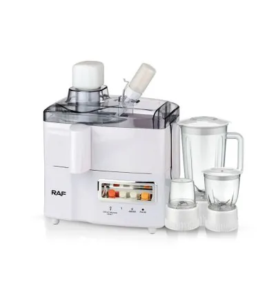 RAF Food Processor 4in1 400W 1.5L Multifunctional Plastic Jar Juicer, Blender, Chopper, Grinder with Full Copper Motor, Low Noise, Smooth Operation R.2819