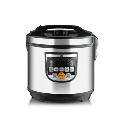 RAF Rice Cooker 5L 900W, Multi Function Menu, Constant Temperature, 24 Hour Timer, Fry, Heat, Steam, Bake & Stew R.178