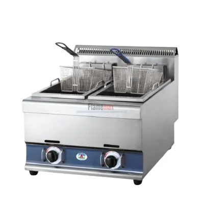 Commercial 2-Tank 2-Basket Gas Fryer 12.5L HGF-772