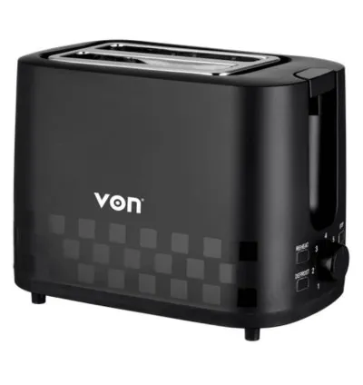 Von Bread Toaster 2 Slice, Black VSTP0-2MDK