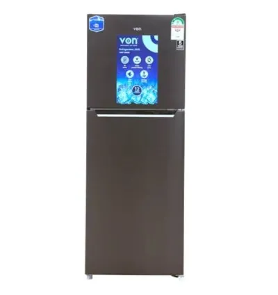 Von Double Door Fridge, 202L Silver VART-26NMS