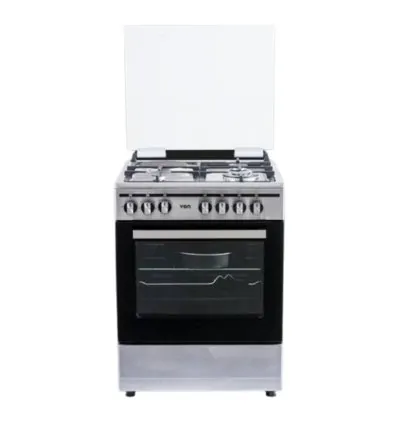 Von Cooker (3 Gas + 1 Electric), Thick Enamel Inox Grey-VCF663151FSY