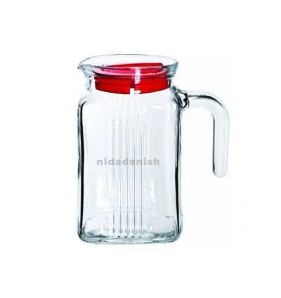 Pasabahce Jug Frigo 600ml Milk Jug + Blue Lid 80122