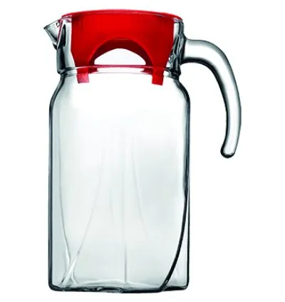 Pasabahce Jug Luna Red Lid 1750ml 43544