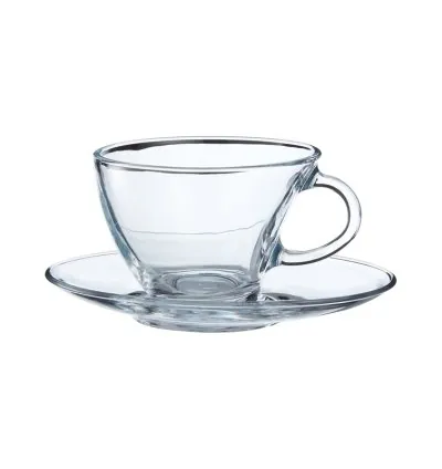 Pasabahce Penguen Tea Cup Saucer 230ml 6pcs 98396