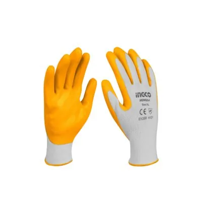 Ingco Extra Large Nitrile Polyester Gloves XL (1 Pair) - Oil Resistant, Super Select Design for Enhanced Grip and Durability HGNG04.