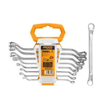 Ingco Offset Ring Spanner Set 8pcs HKSPA3088