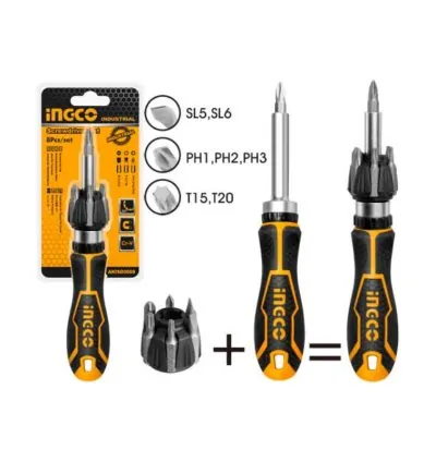 Ingco Ratchet Screwdriver Set 8pcs AKISD0808