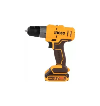 Ingco Cordless Drill Lithium-ion 12V 25NM with Integrated Work Light & LED battery power indicator CDLI1228