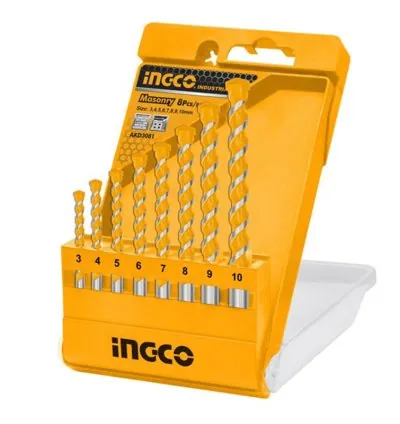 Ingco Masonry Drill Bits Set Pack of 8 AKD3081