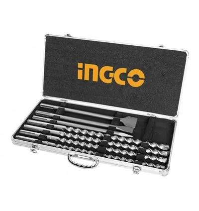 Ingco SDS Max Hammer Drill Bit and Chisel Set Pack of 7 AKD5075