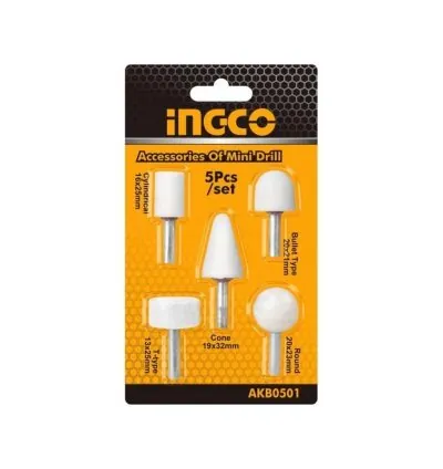 Ingco Accessories For Die Grinder Pack of 5 AKB0501
