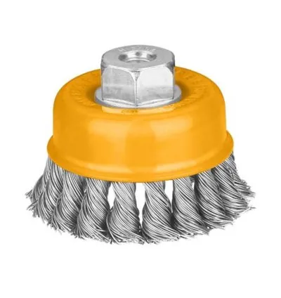 Ingco Cup Twist Wire Brush With Nut 125mm WB21251