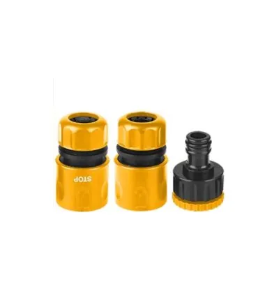 Ingco 3pcs Hose Quick Connectors Set HHCS03122