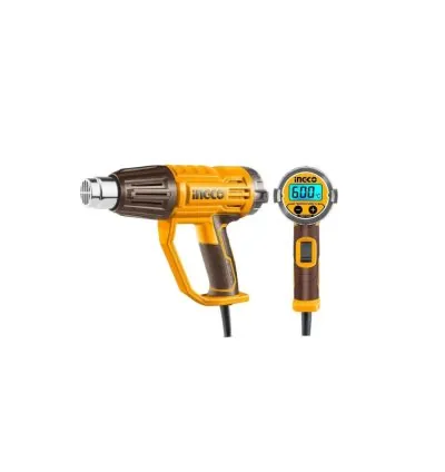 Ingco Electric Heat Gun 2000W with LCD Screen, 3pcs Nozzle & 1 Scraper HG2000581