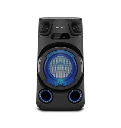 Sony High Power Party Speaker Audio System with Bluetooth Technology, Speaker Light, Two High Efficiency Tweeter, Jet Bass Booster Technology, Fiestable App, Multi Device Connection MHC-V13