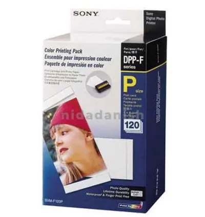 Sony Color Print Paper 4x6 inches 120 Photo Papers & 2 Cartridges For DPP-FB Series Printer SVM-F120P