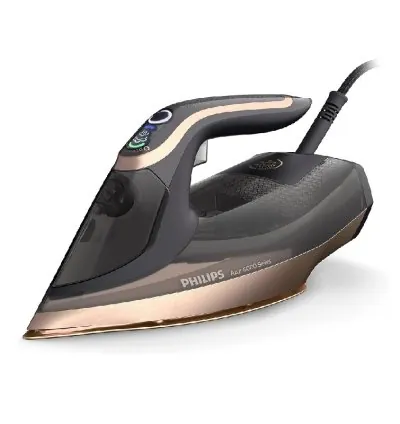 Philips Steam Iron Azur 3000W 350ml, 260g Turbo Steam Boost, No Burns, 80g Continuous Steam, Auto Shut-off, Black 8000 Series DST8041