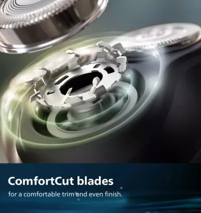 Philips Electric Cordless Shaver, ComfortCut Blades, Anti-Corrosion Shaving System, 3D Floating Heads, Shave Wet & Dry 3000X Series X3063