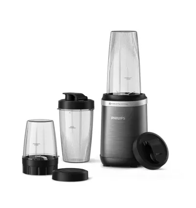 Philips Smoothie Blender 5000 Series 700+500+300ml 1000W with ProBlend Plus Technology, Grinds Coffee Beans & Spices, Compact Design HR2767