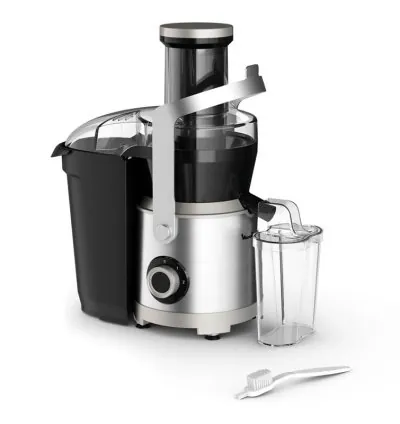 Moulinex Juicer 1000W Nutri XXL Easy-to-Use Juice Extractor XXL Feeding Tube Full Fruit Insertion Drip-Stop Protection 2 Speeds 2.2 L Pulp Container 0.8 L Juice Container JU660D27