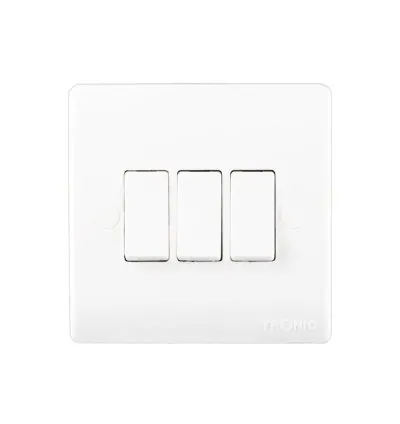 Tronic 3 Gang 1 Way Switch Standard